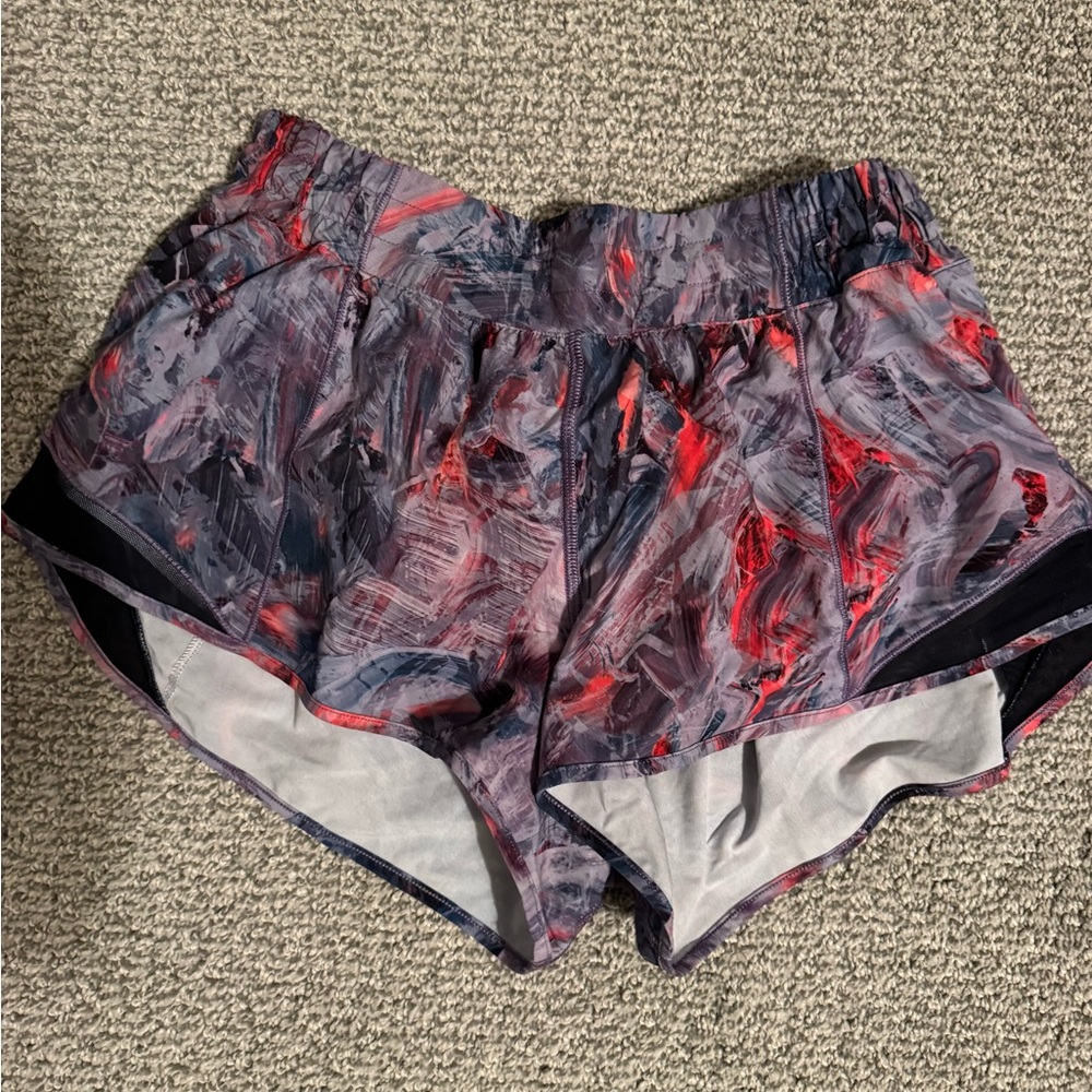 lululemon athletica Women's Red and purple Patterned Shorts